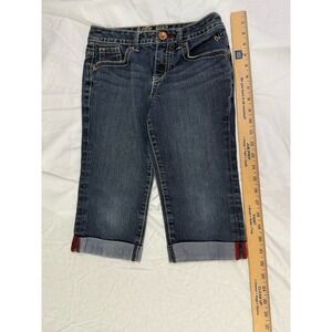 Girls Justice Size 8.5 Jean Shorts  Blue Cuffed‎